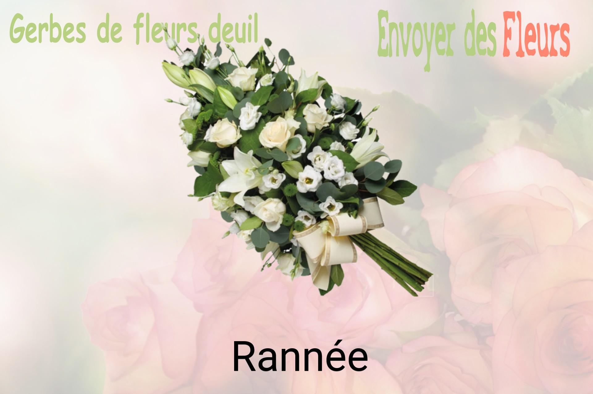 Gerbe de fleurs de deuil livrée à Rannée